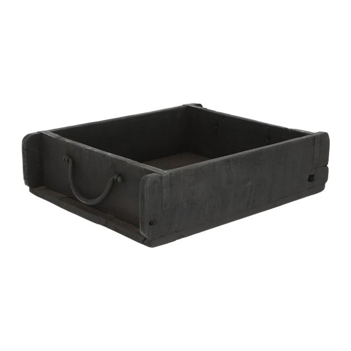 Novaliv Holzkiste Vintage Schwarz aus recyceltem Altholz B/T/H: 30 x 25 x 8 cm - Bild 1