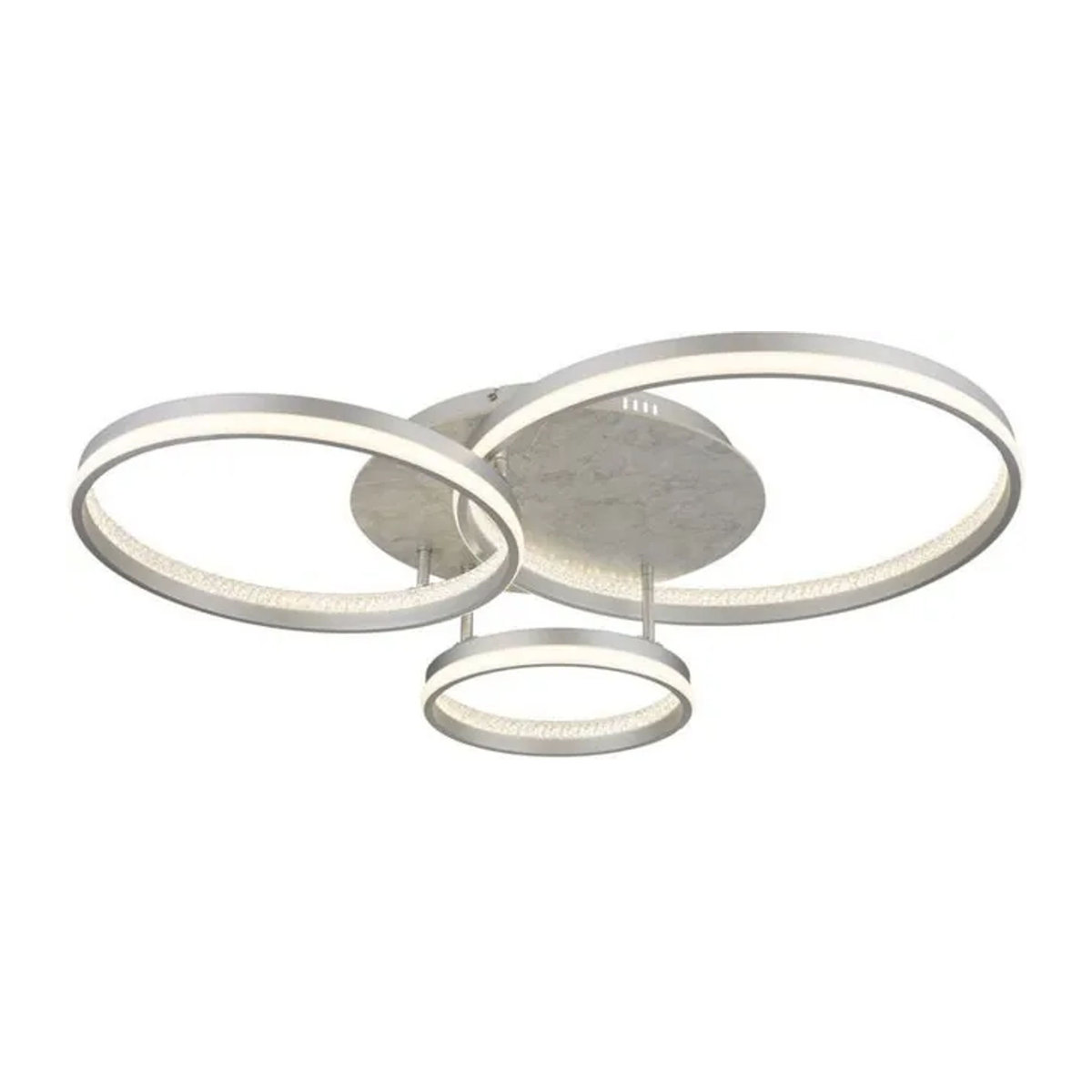 Nowa LED Deckenlampe Modern in Silber und Grau mit Fernbedienung und dimmbarer Lichtfarbe Warmweiß bis Kaltweiß, B: 85,5 cm - Bild 1