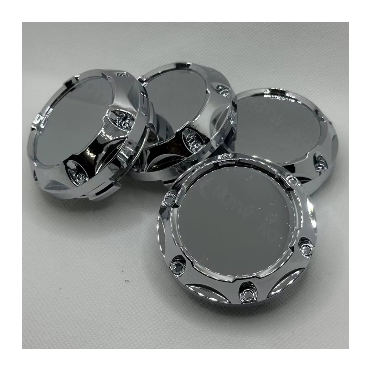 NQYW 4er Set Radnabeabdeckungen aus ABS Kunststoff in Silber, Durchmesser: 64 mm - Bild 2