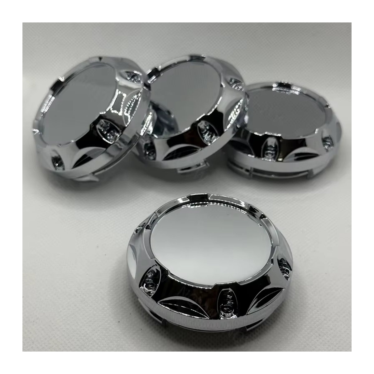 NQYW 4er Set Radnabeabdeckungen aus ABS Kunststoff in Silber, Durchmesser: 64 mm - Bild 3
