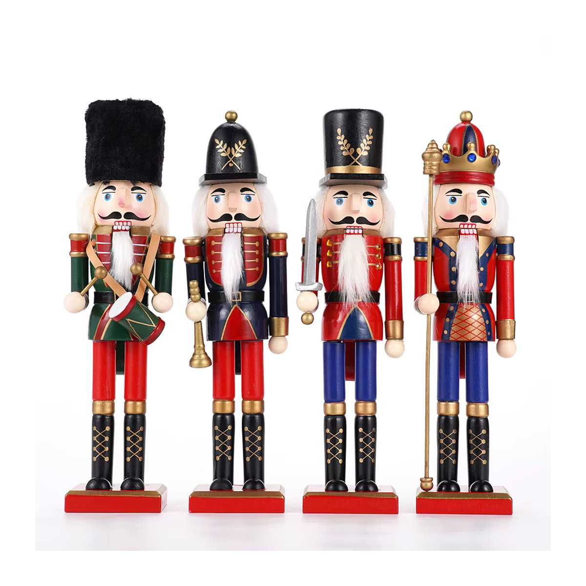 Nussknacker-Marionette als Soldat-Dekoration im Vintage-Design für Weihnachten, Höhe: 30 cm - Bild 7