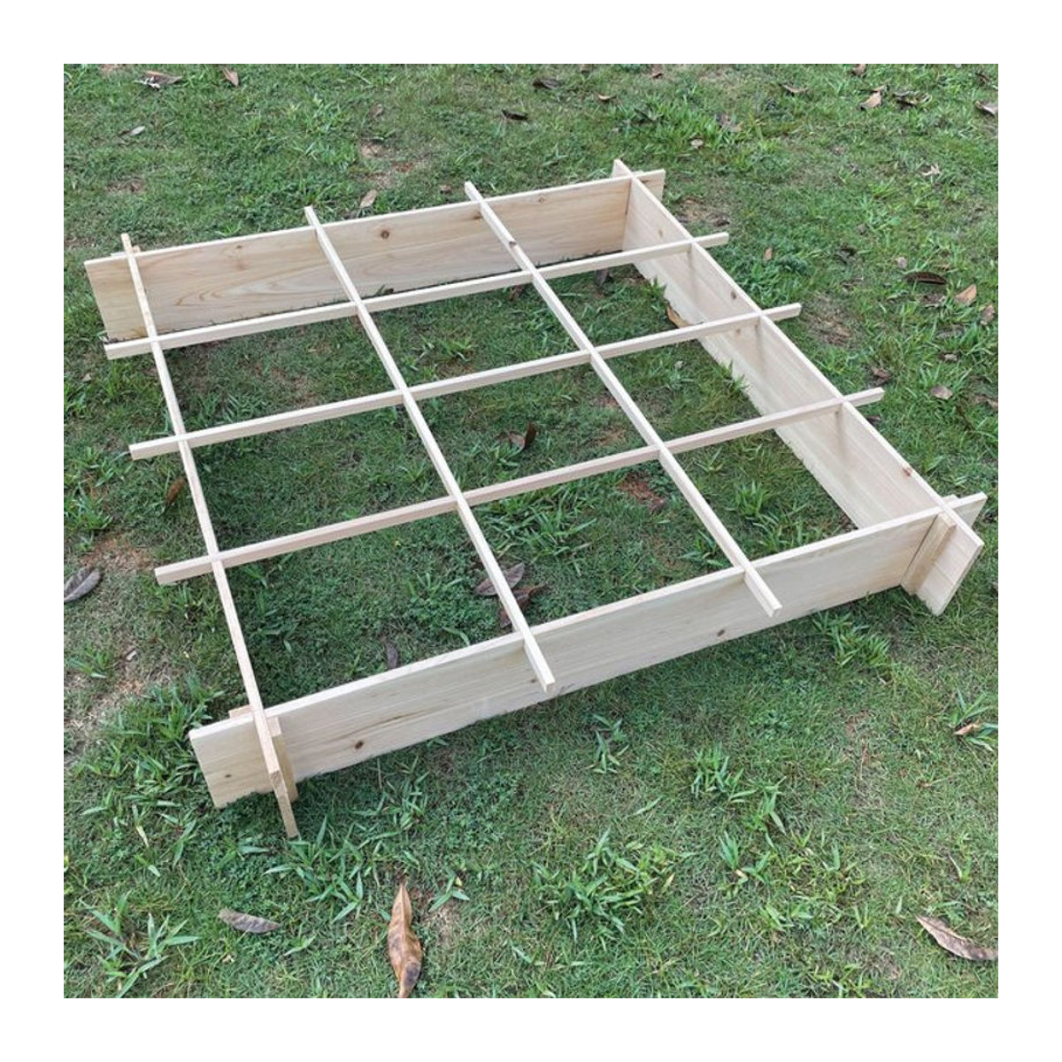 NYVI Pflanzbeet NYVIGreen aus Holz in Natur mit Unkrautvlies, B/B: 116 x 116 cm - Bild 1