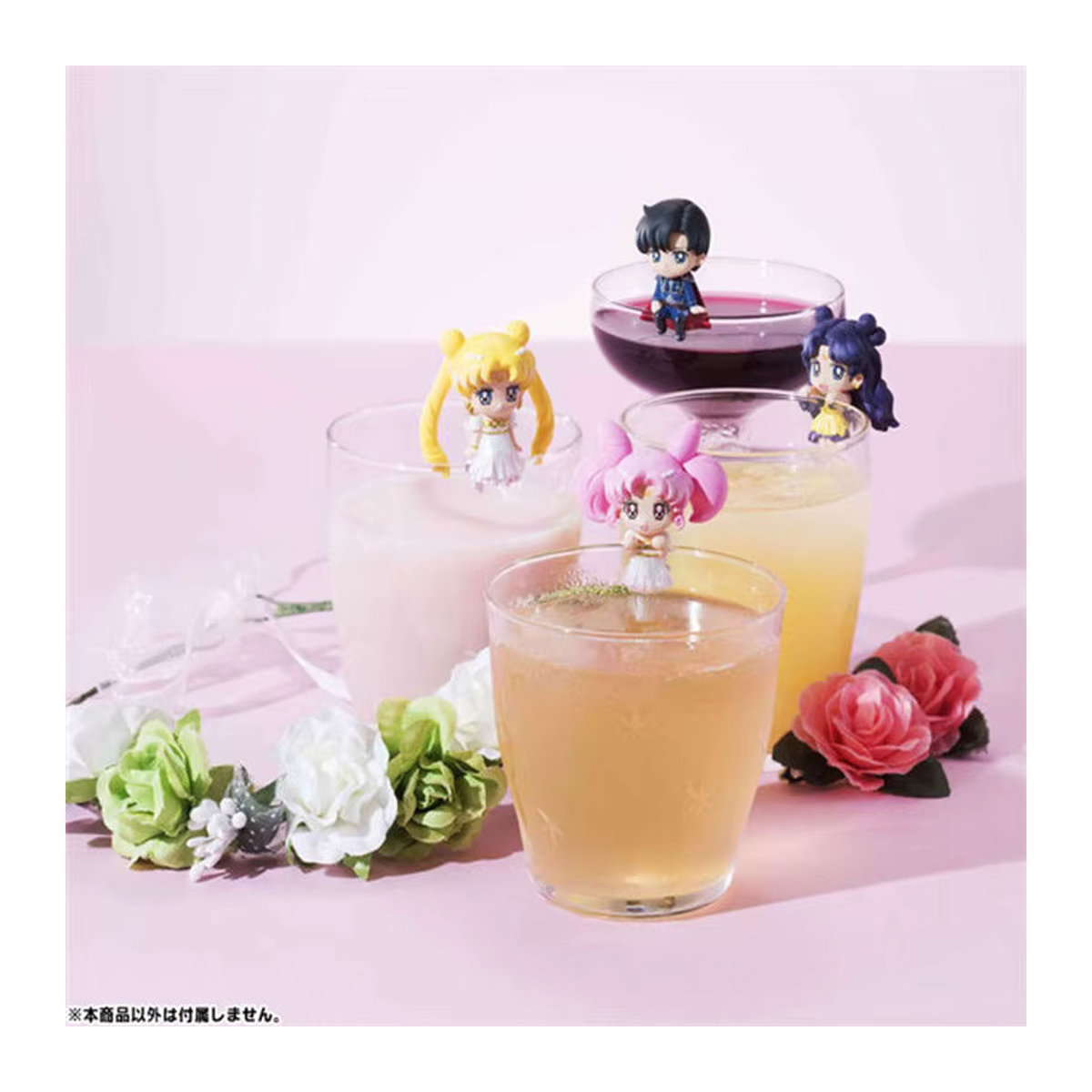 Ochatomo Bandai Sailor Moon Serie PVC-Figuren Set aus 6 Teilen, mehrfarbig, Dekorationsfiguren von Serenity, Black Lady und Chiba Mamoru - Bild 2