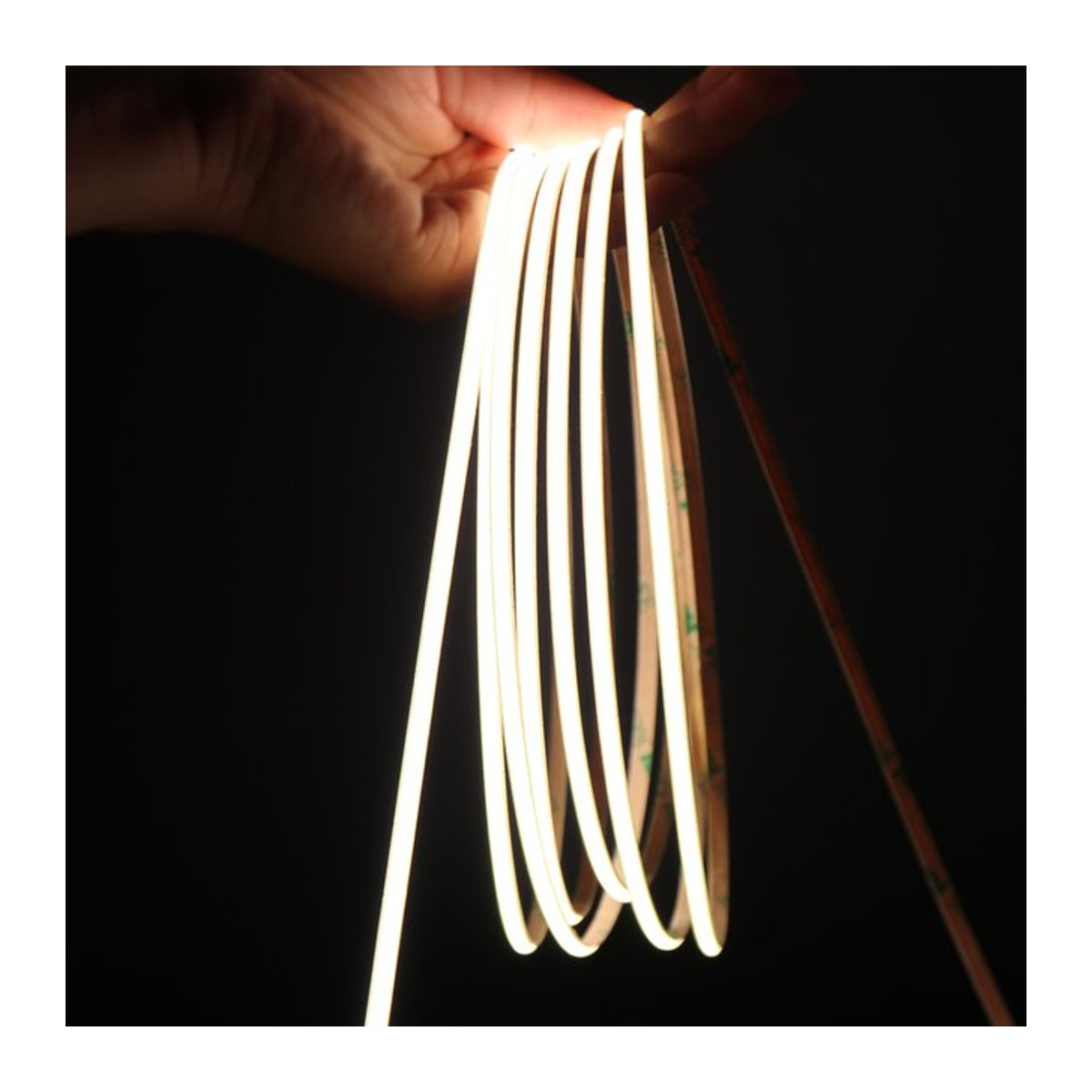 OCONA COB-LED-Streifenlicht warmweiß, 4 mm superdünn, 480 LEDs/m, dimmbar, flexibles Klebeband - Bild 1