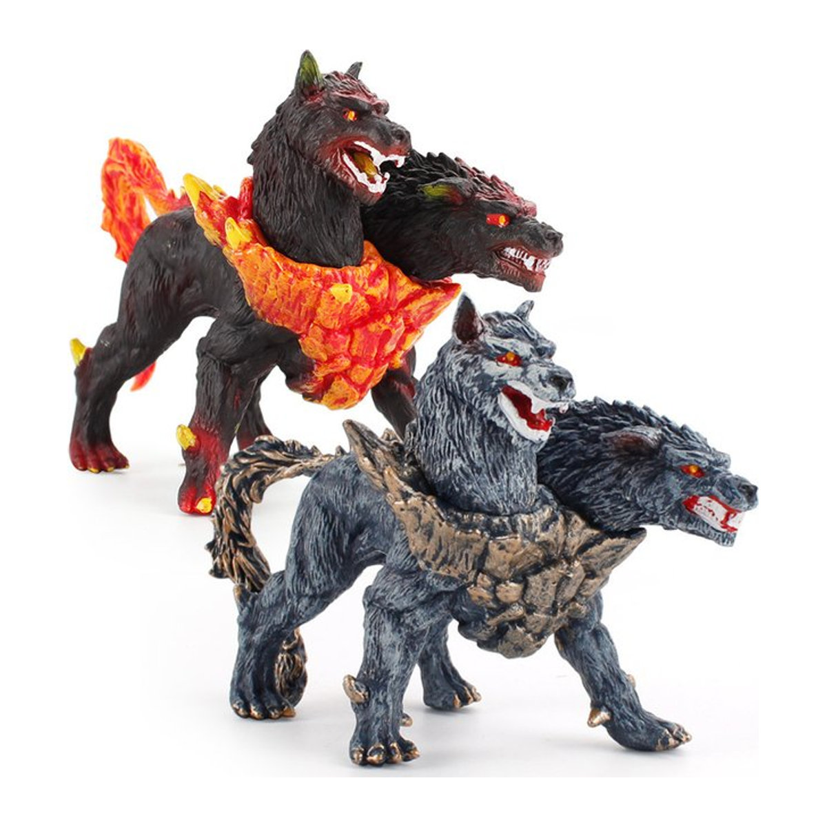 ODILO Cerberus Figur Mythischer zweiköpfiger Hund als Desktop Ornament aus Kunststoff in Mehrfarbig - Bild 1