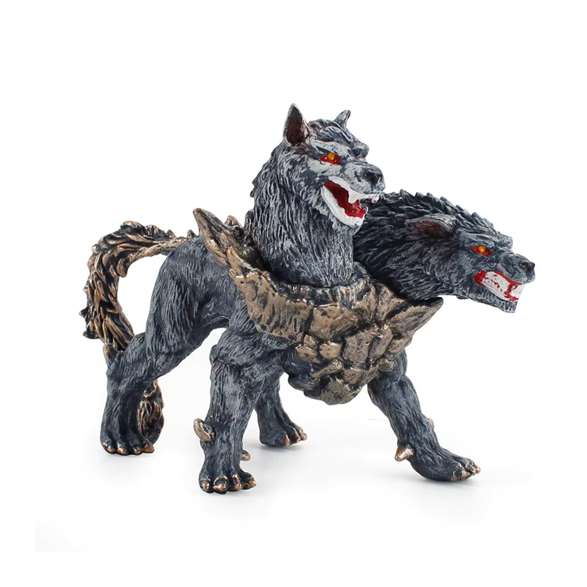 ODILO Cerberus Figur Mythischer zweiköpfiger Hund als Desktop Ornament aus Kunststoff in Mehrfarbig - Bild 2