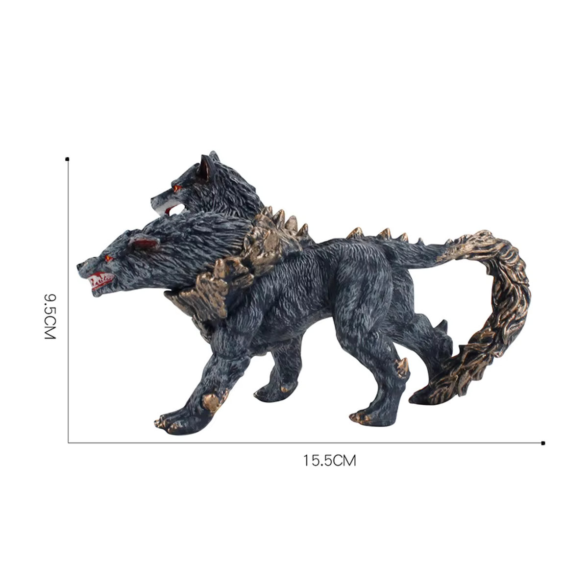 ODILO Cerberus Figur Mythischer zweiköpfiger Hund als Desktop Ornament aus Kunststoff in Mehrfarbig - Bild 4