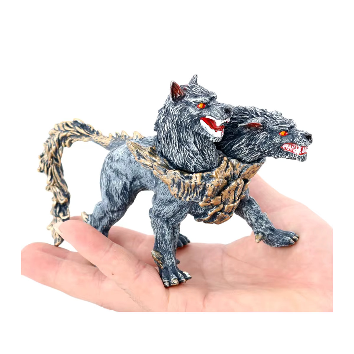 ODILO Cerberus Figur Mythischer zweiköpfiger Hund als Desktop Ornament aus Kunststoff in Mehrfarbig - Bild 5