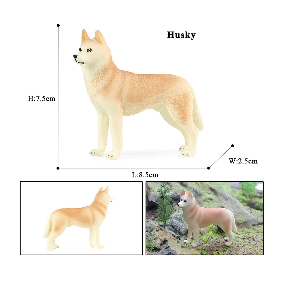 Oenux New Farm Dogs Haustierfiguren aus Kunststoff für Kinder als dekorative Actionfiguren in verschiedenen Rassen und Farben - Bild 3