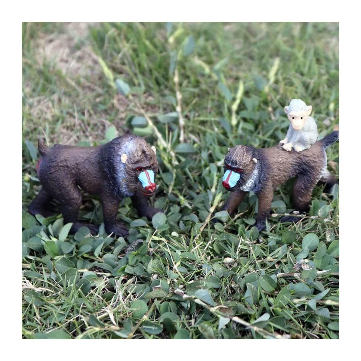 Oenux Wildtier Modell Figuren Set aus Kunststoff, mehrfarbig, Miniatur Dekoration für Garten und Spielzeug - Bild 2