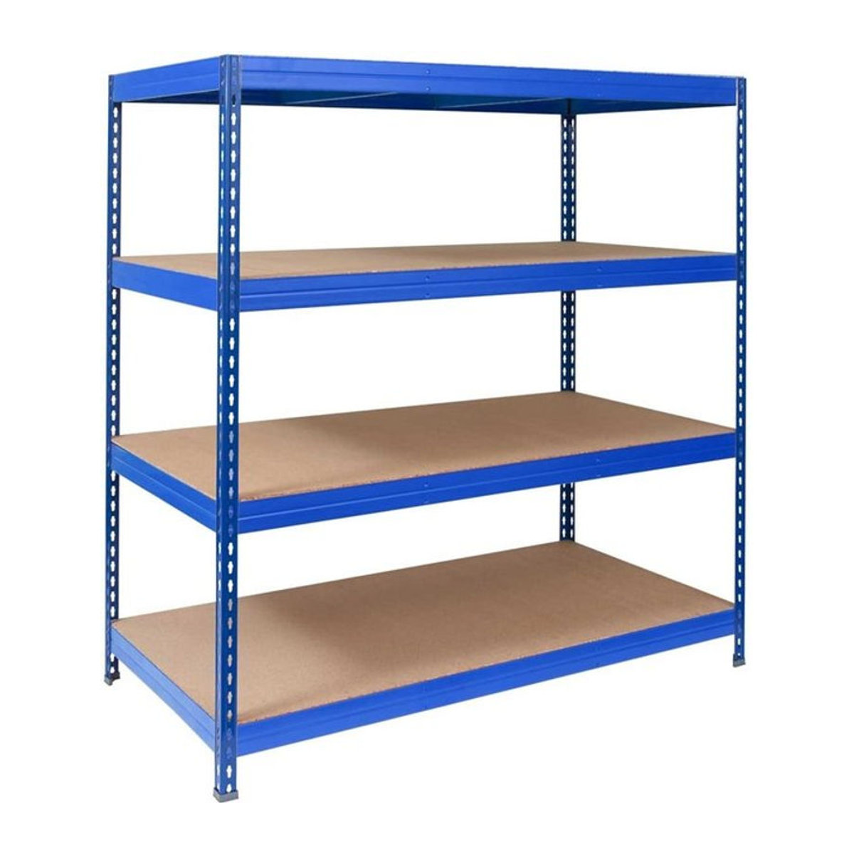 Office Marshal Weitspannregal aus Metall und Holz in Blau - Bild 1