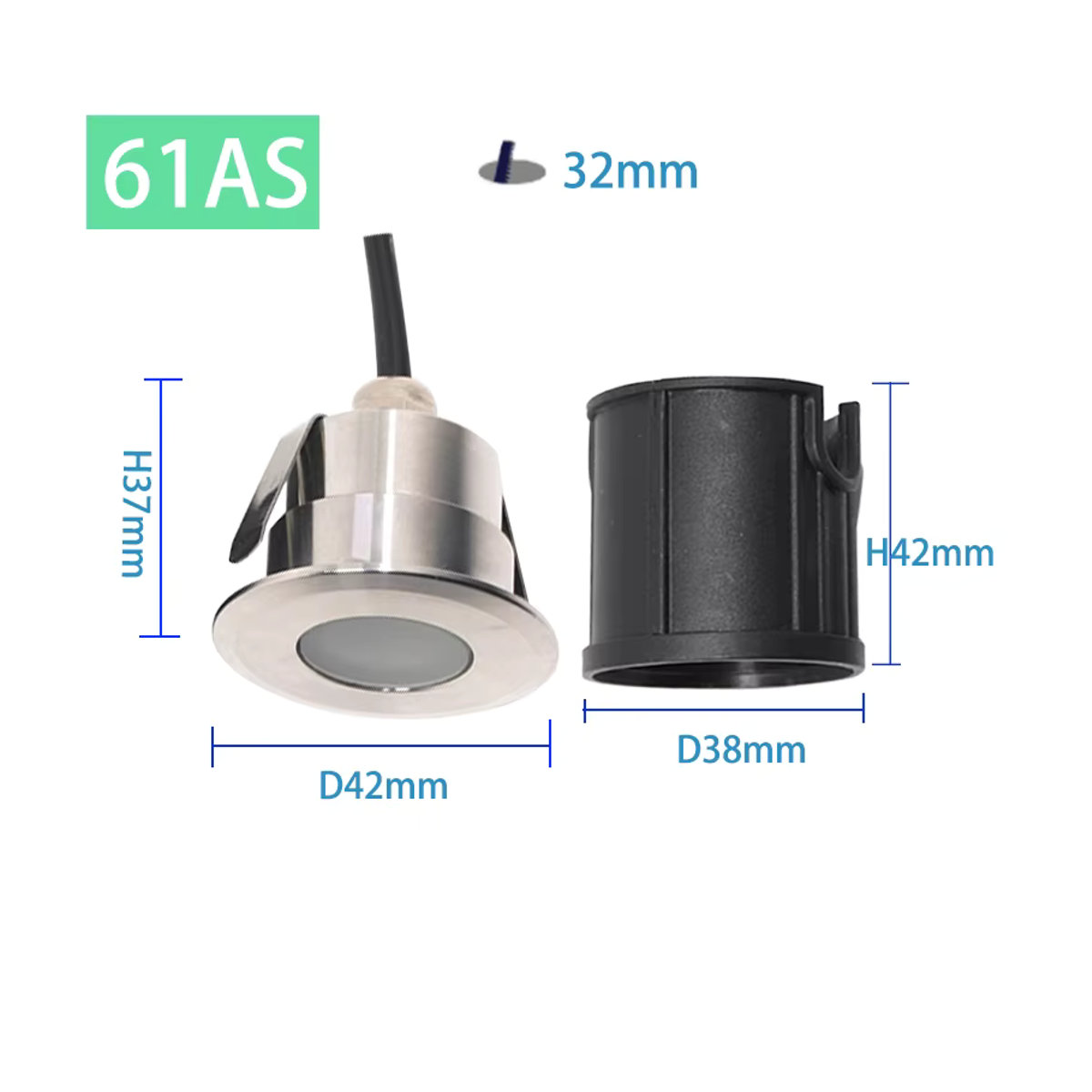 Ohlite LED Außenstrahler IP68 Wasserdichter Einbauscheinwerfer aus Edelstahl in RGBW und Warmweiß für Garten, Sauna und Brunnen - Bild 4