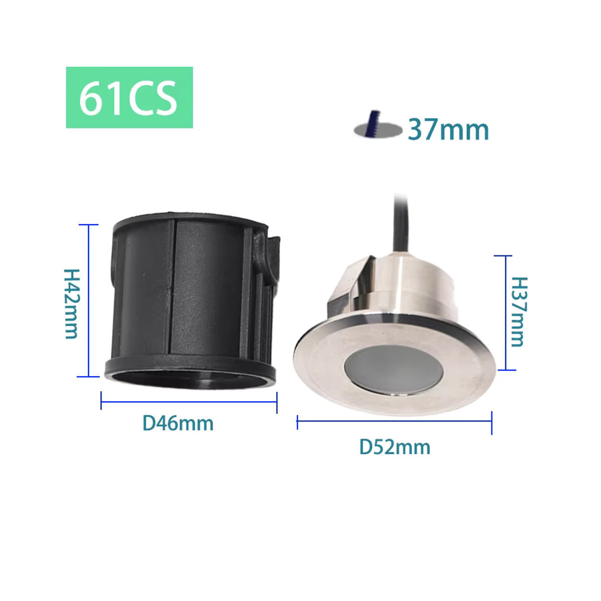 Ohlite LED Außenstrahler IP68 Wasserdichter Einbauscheinwerfer aus Edelstahl in RGBW und Warmweiß für Garten, Sauna und Brunnen - Bild 5