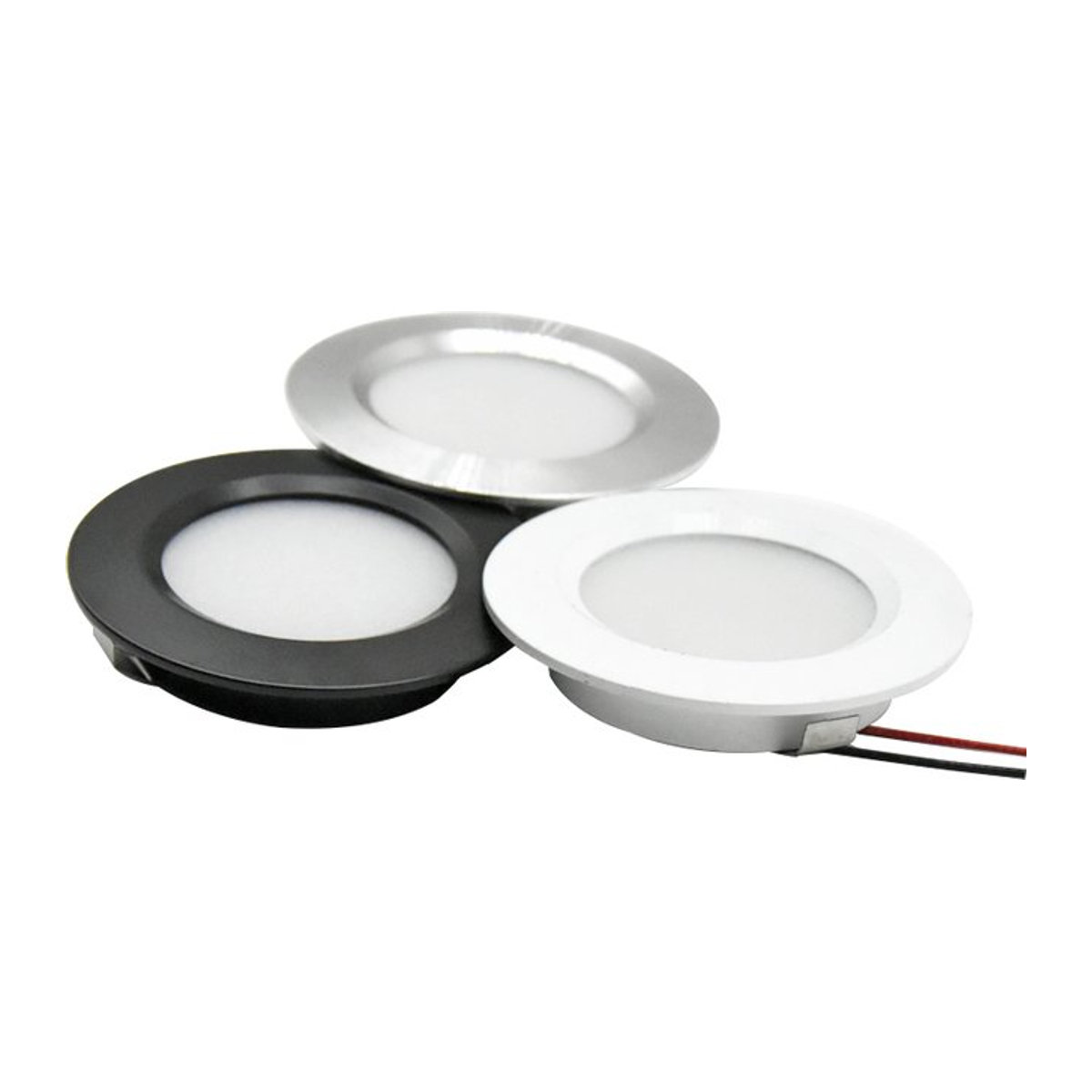 Ohlite LED Einbaustrahler Slim Dimmbar Weiß oder Silber, Durchmesser: 55 mm, Höhe: 14 mm - Bild 1