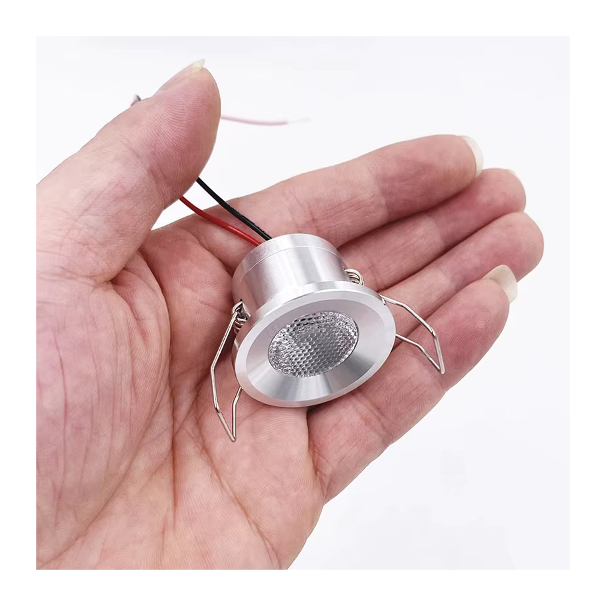 Ohlite Mini-Downlight LED 12V 1W Einbaustrahler für Decke, Küche und Badezimmer in Silber, Weiß oder Schwarz - Bild 4