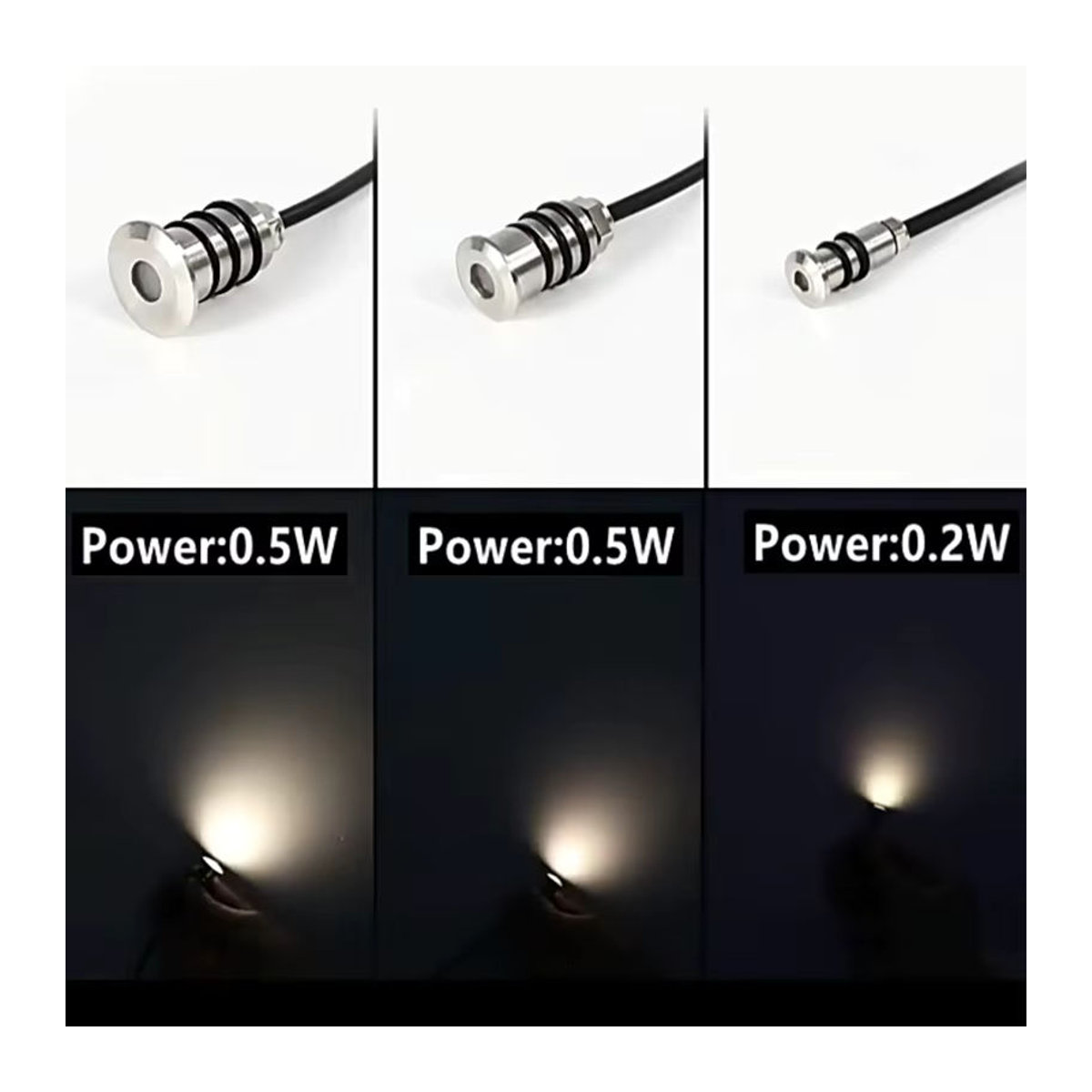 Ohlite Mini LED Außenstrahler aus Edelstahl IP68 wasserdicht für Pool Garten und Terrasse - Bild 3