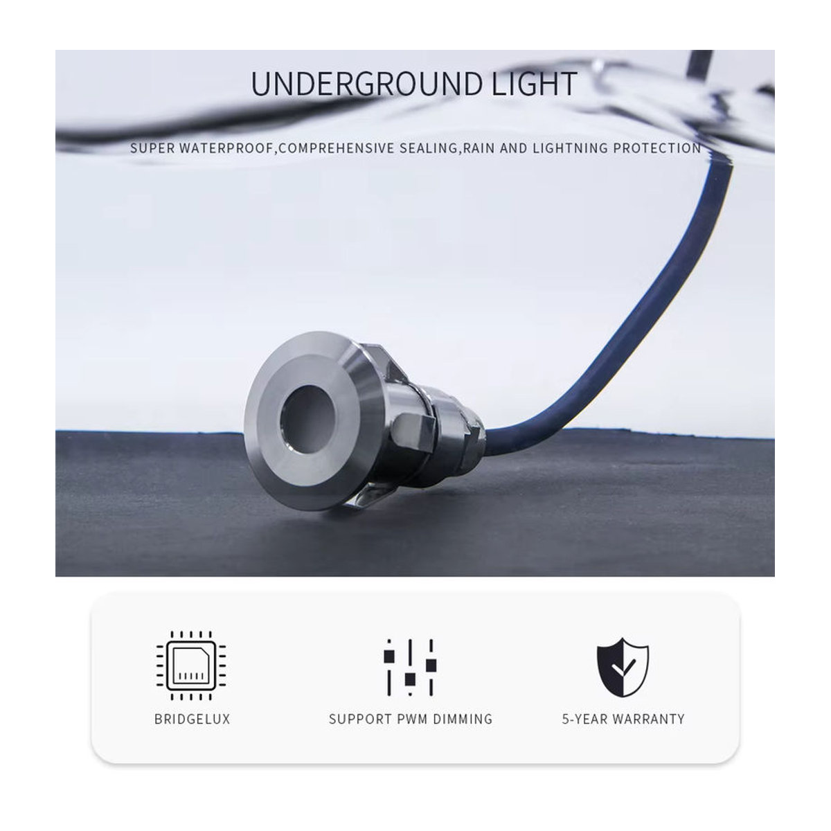 Ohlite Mini LED Außenstrahler aus Edelstahl IP68 wasserdicht für Pool Garten und Terrasse - Bild 4