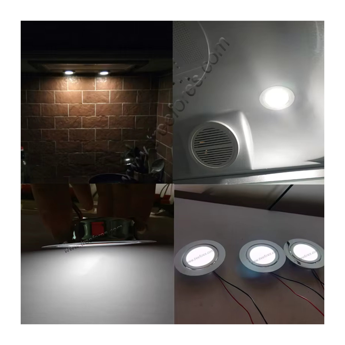 Ohlite Mini LED Einbauleuchte 3W 12V mit RF-Dimmer und Treiber für Schrank, Küche und Esszimmer, minimalistisches Design - Bild 4