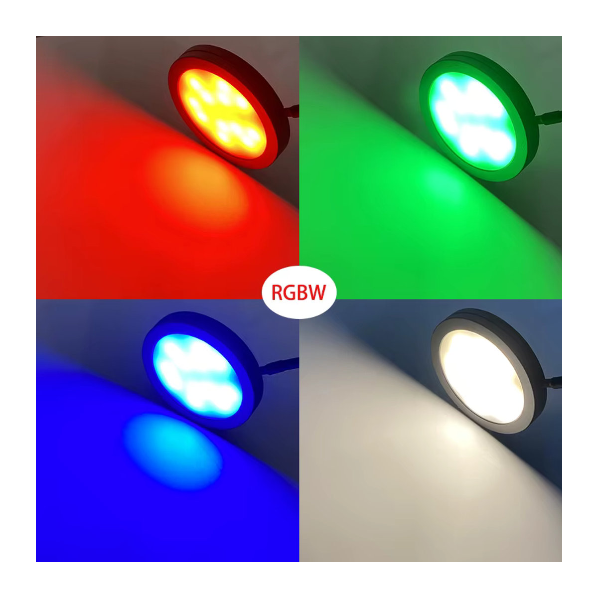 Ohlite RGBW Slim LED-Spotlight 3W Ultradünne Minilampe für Möbelbeleuchtung und Schmuckdisplay in Schwarz/Weiß - Bild 2