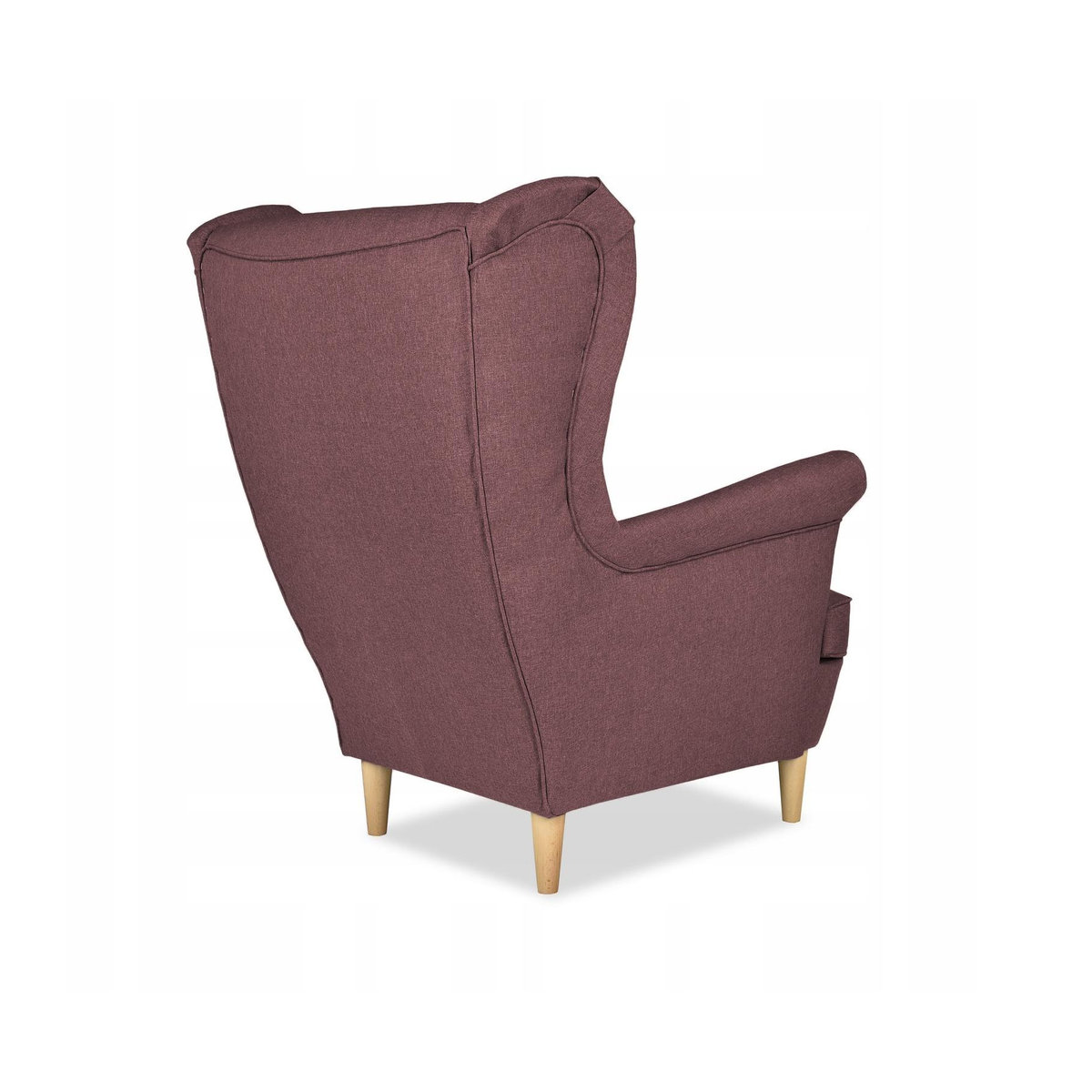 Ohrensessel ARI mit Hocker von Family Meble in Lila im skandinavischen Design - Bild 3