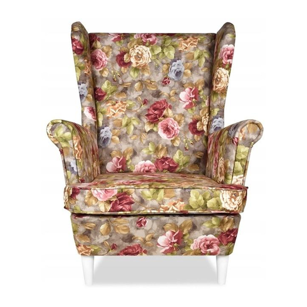 Ohrensessel ARI PRINT von Family Meble in Beige mit floralem Design im skandinavischen Stil, B/T/H: 84 x 92 x 104 cm - Bild 5
