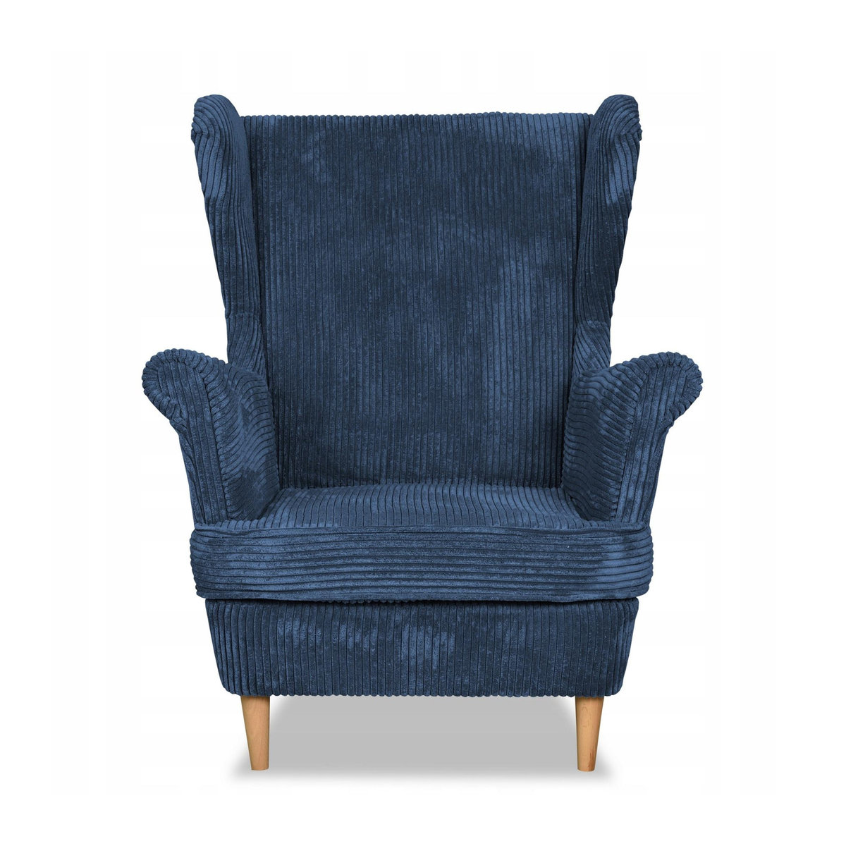 Ohrensessel Bonito von Family Meble im skandinavischen Design aus blau marine Kord - Bild 4