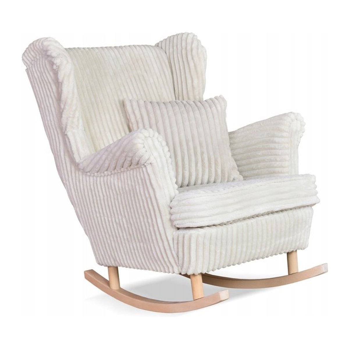 Ohrensessel Rene Schaukel von Family Möbel im skandinavischen Design aus Cord in Beige, B/T/H: 84 x 92 x 104 cm - Bild 1