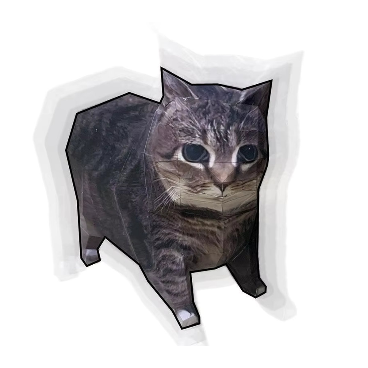 Oiiao 3D Papiermodell Katze Huh als rotierende Heimdekoration aus Papier - Bild 4