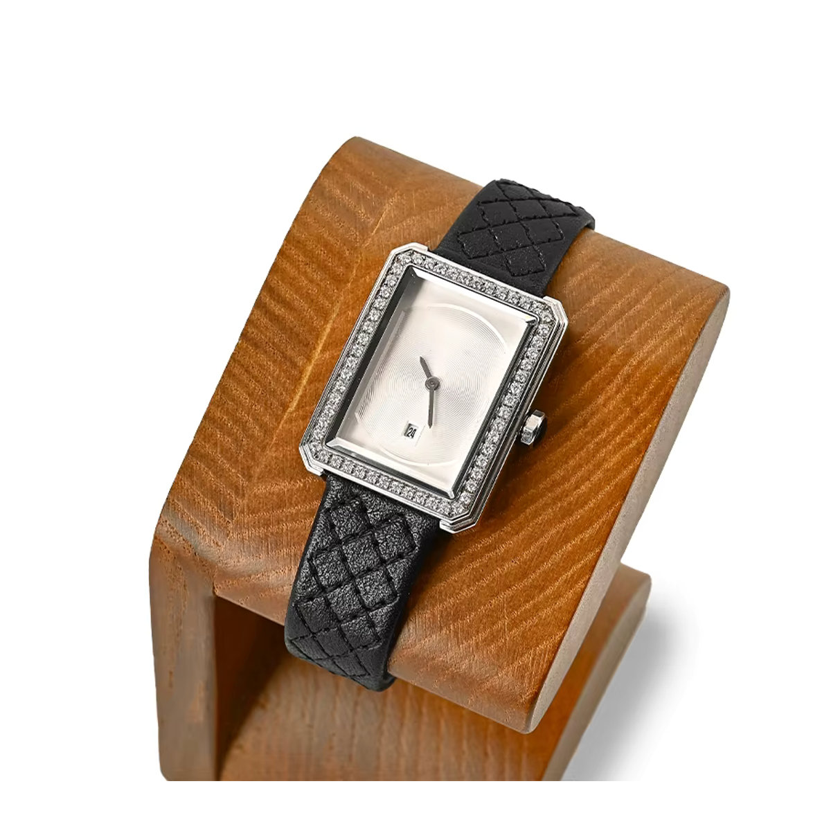 Oirlv Schmuck Organizer aus Holz in Braun als minimalistisches Display für Armbänder und Uhren - Bild 3