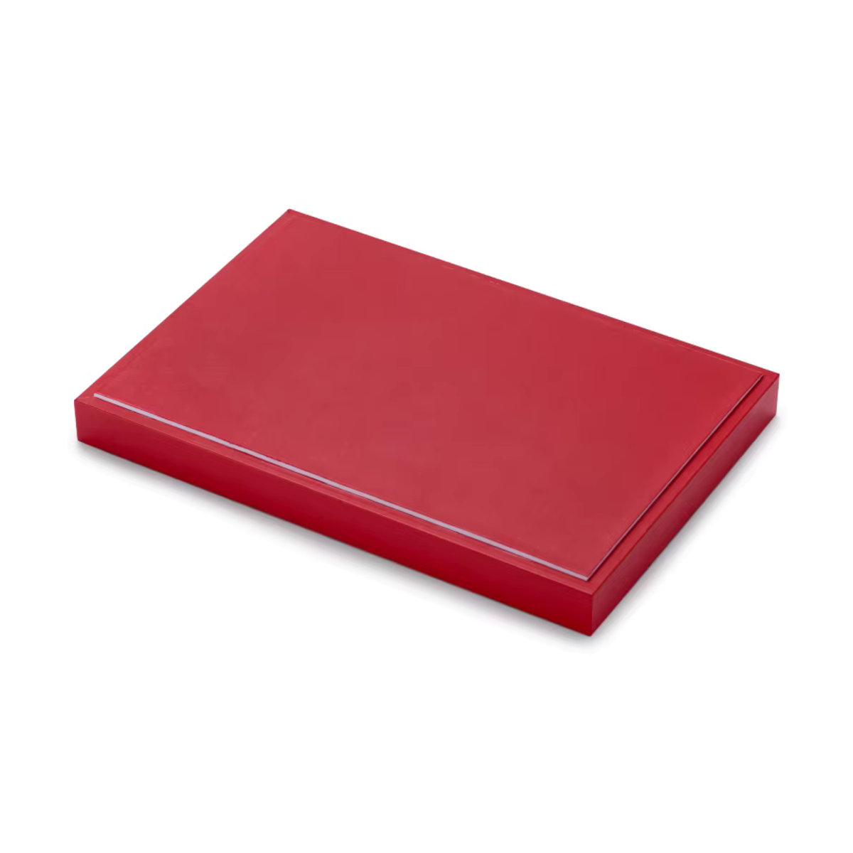 Oirlv Schmucktablett aus Leder in Rot, stapelbarer Organizer für Ringe, Halsketten und Armbänder, rechteckig und modern - Bild 2