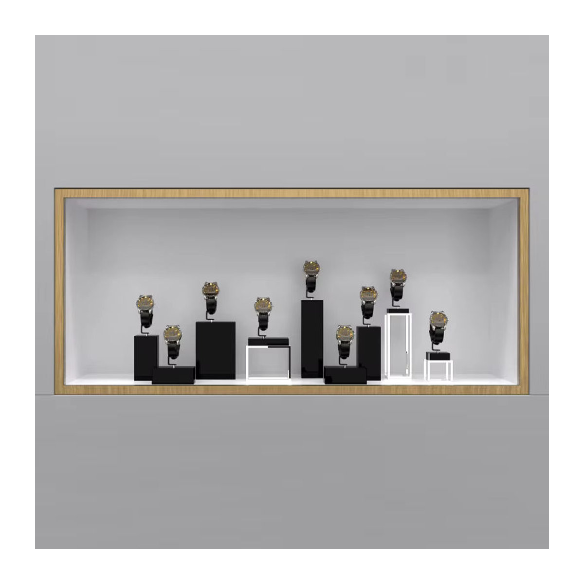 Oirlv Uhrenständer Display Set in Schwarz für die moderne Uhrenpräsentation - Bild 2