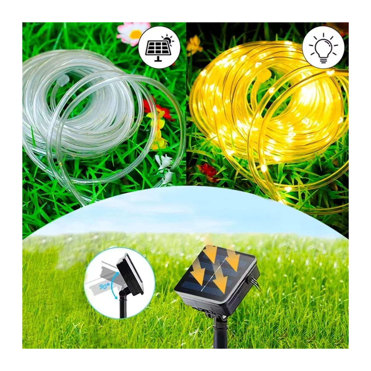 OKAL RED EAST Solar LED Lichterkette Bunt für Garten und Outdoor Dekoration - Bild 3