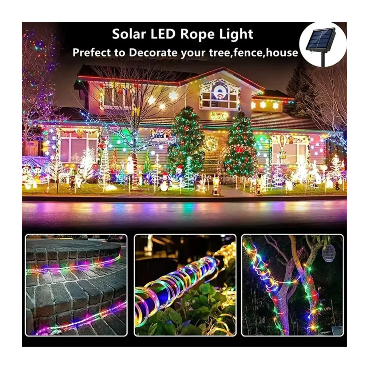 OKAL RED EAST Solar LED Lichterkette Bunt für Garten und Outdoor Dekoration - Bild 5