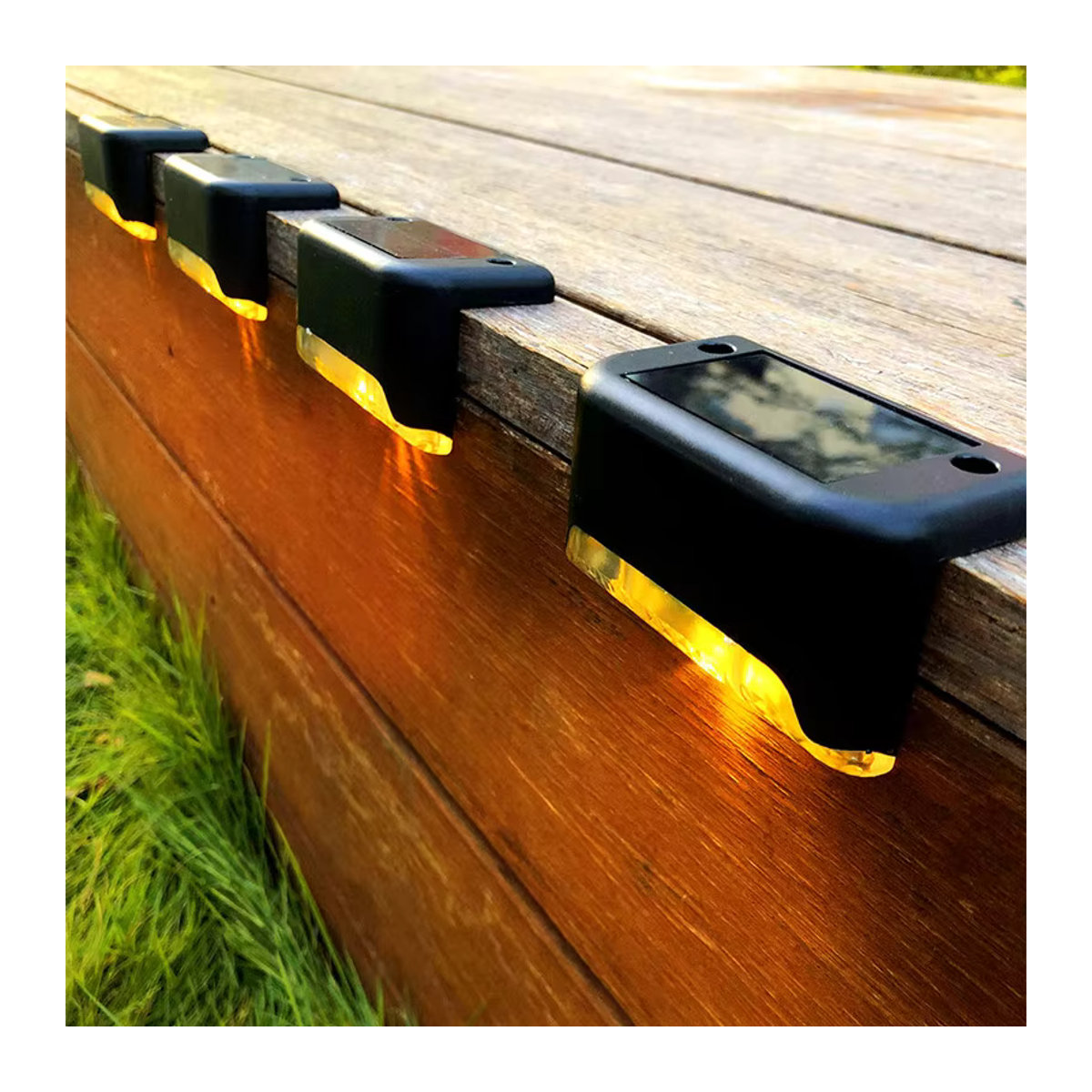 OKAL RED EAST Solarleuchte LED Modern Schwarz Wasserdichte Gartenbeleuchtung für Terrasse Treppen und Zaun - Bild 2
