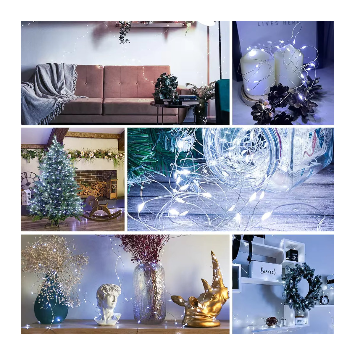 OKAL RED EAST USB LED Fairy Lights mit 8 Modi und Fernbedienung, wasserdichte Kupferdraht-Lichterkette für Weihnachts- und Partydekoration - Bild 3