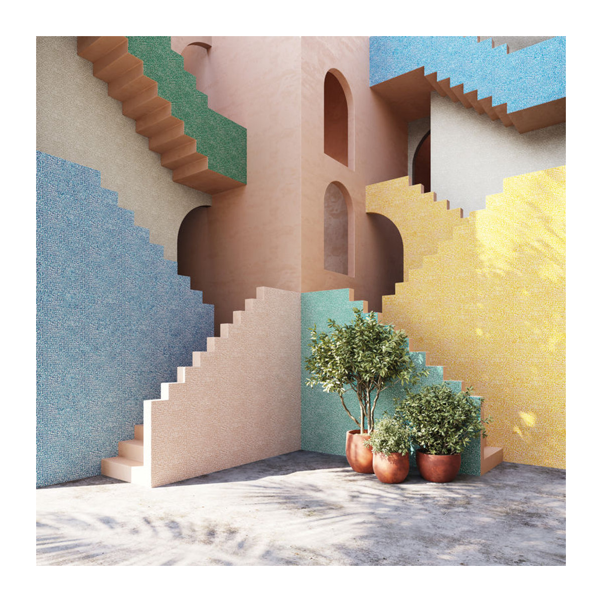 Omexco Tapete Join the Dots JOY41 in Beige mit modernem geometrischem Punktemuster aus Papier - Bild 1