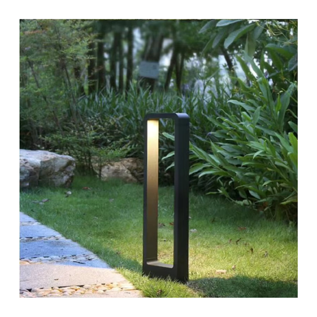 ONDENN LED Pollerleuchte Modern Schwarz aus Aluminium mit 15W für Garten und Außenbereich - Bild 2