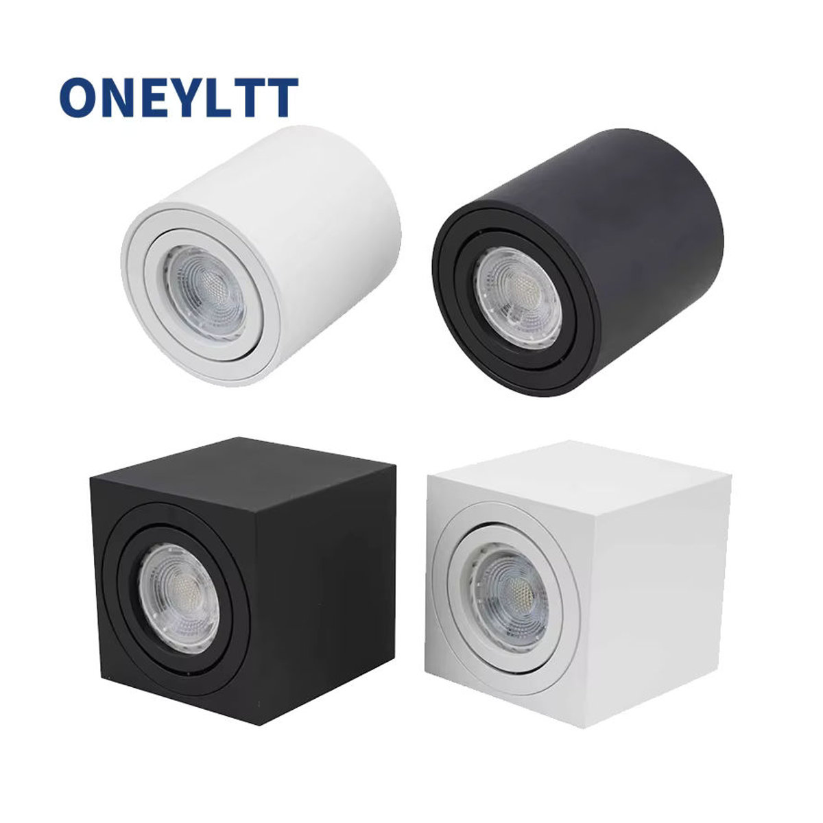 ONEYLTT Aufputz-Deckenlampe aus Aluminium in Weiß mit 6 W GU10 LED-Spot-Strahler - Bild 2