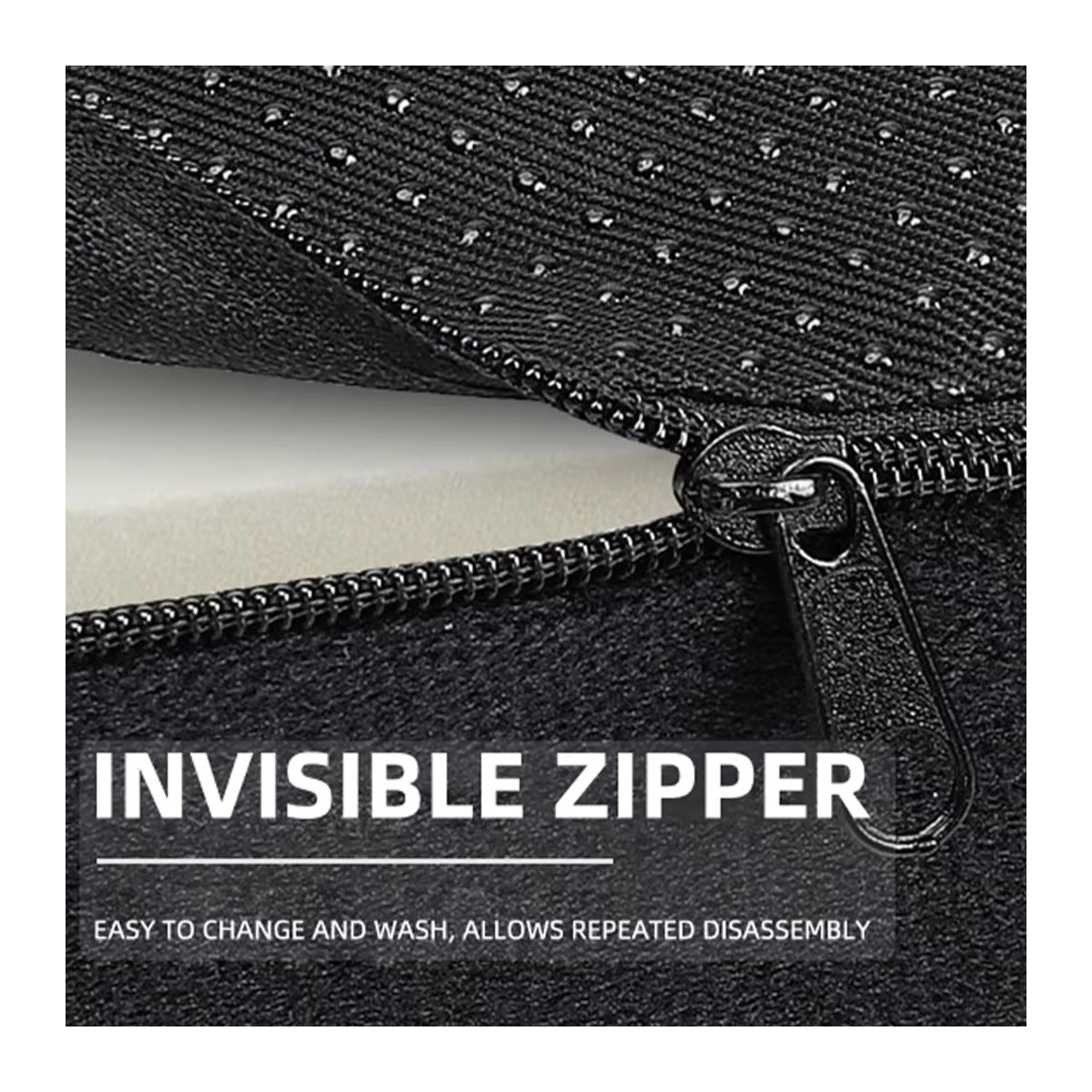 OOAGE BBL Sitzkissen in Schwarz mit Mesh-Gewebe und rutschfester Unterseite zur Entlastung des Steißbeins und zur Unterstützung der Hüften - Bild 3