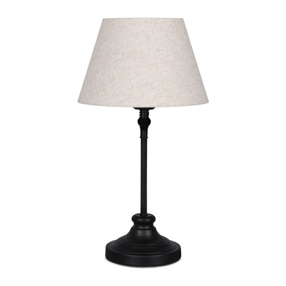 Opviq Tischleuchte in Creme aus Metall und Stoff im modernen skandinavischen Design mit E27 Fassung, B/H/T: 14 x 48 x 22 cm - Bild 1