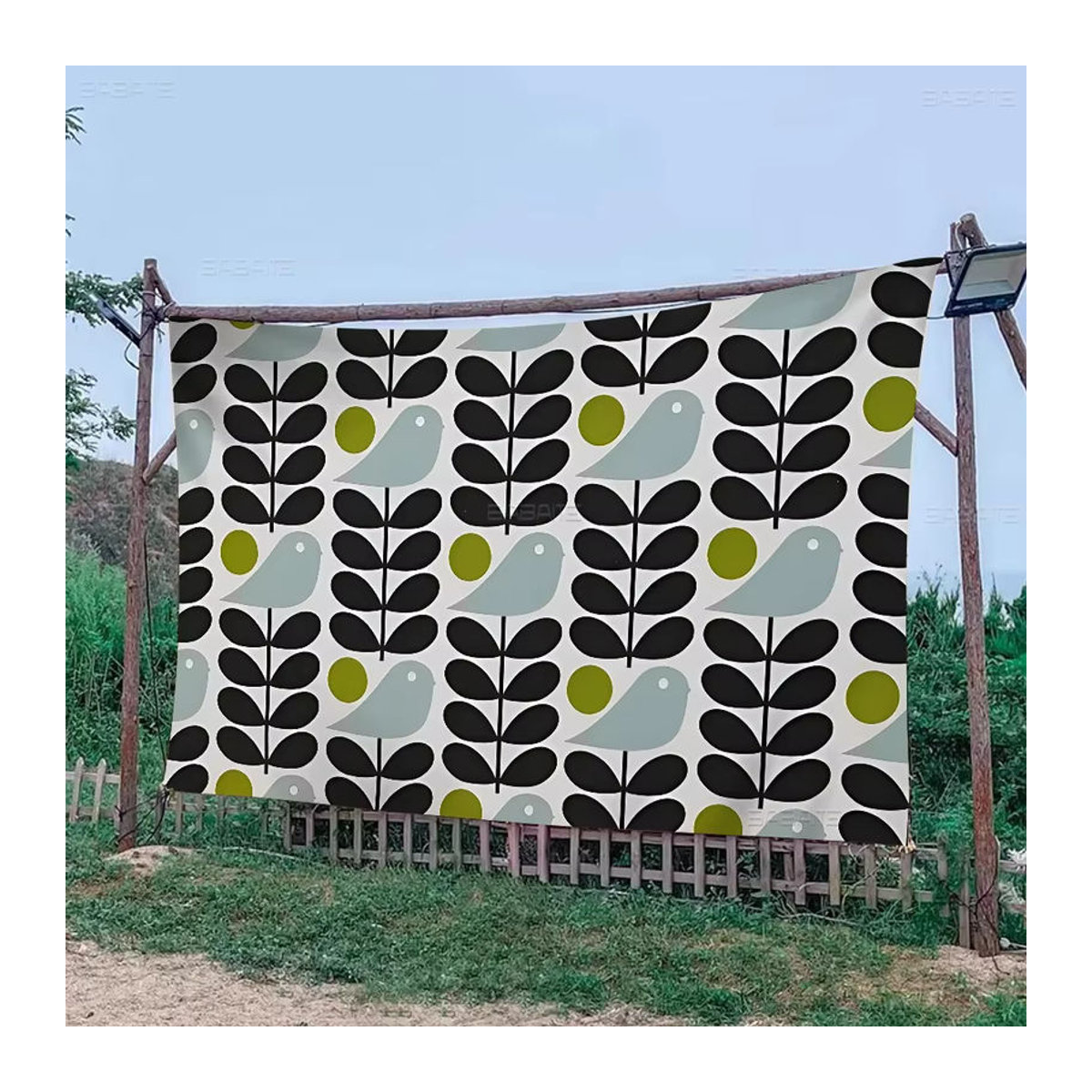 Orla Kiely Dekobanner mit floralem Muster aus Textil, mehrfarbig, B/H: 50 x 70 cm - Bild 4