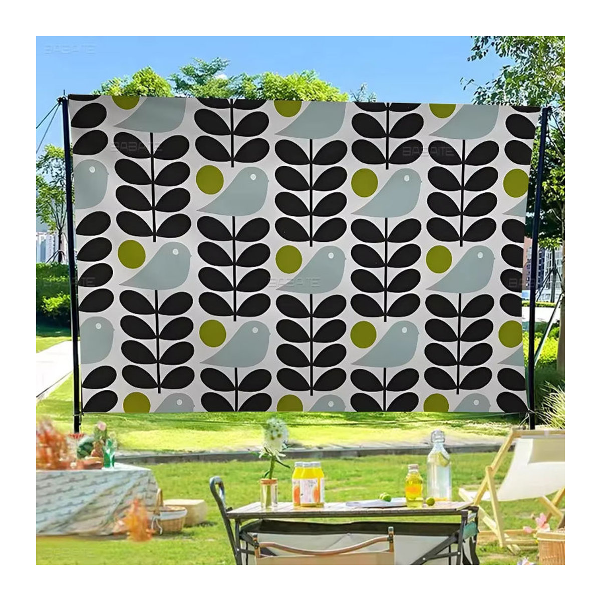Orla Kiely Dekobanner mit floralem Muster aus Textil, mehrfarbig, B/H: 50 x 70 cm - Bild 5