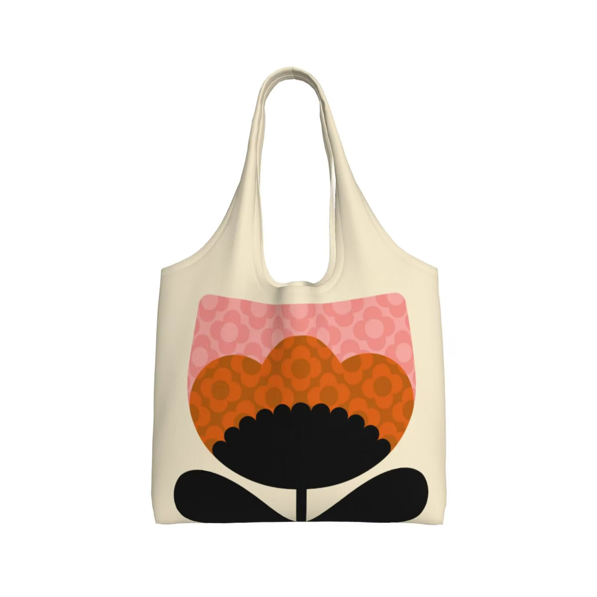 Orla Kiely Shopper aus waschbarer Leinwand mit buntem Frühlingsblüten-Print im Retro-Design - Bild 2