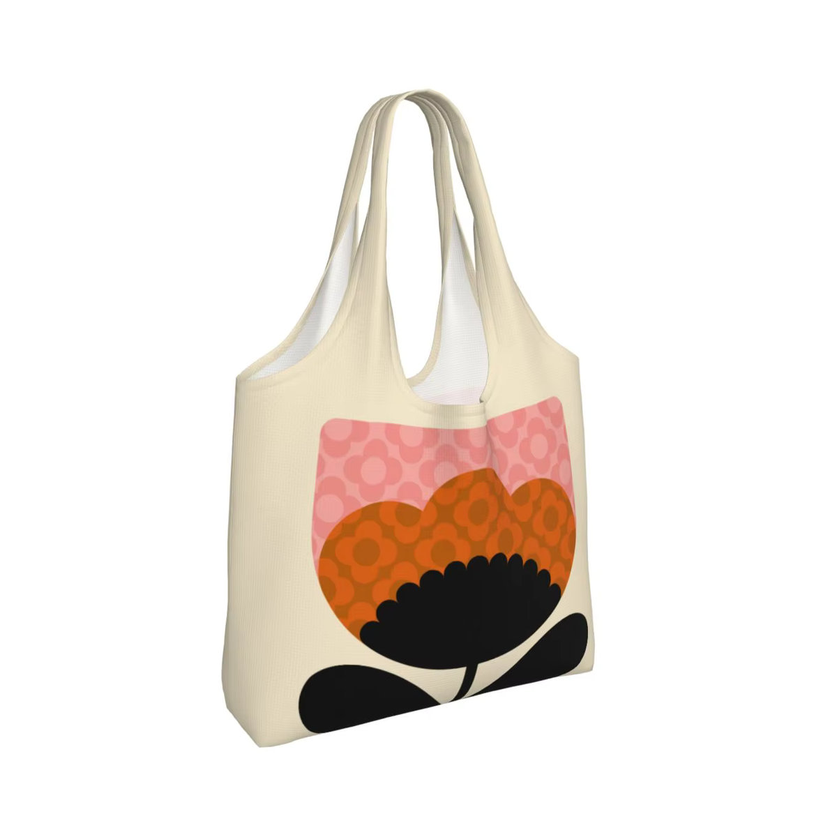Orla Kiely Shopper aus waschbarer Leinwand mit buntem Frühlingsblüten-Print im Retro-Design - Bild 3