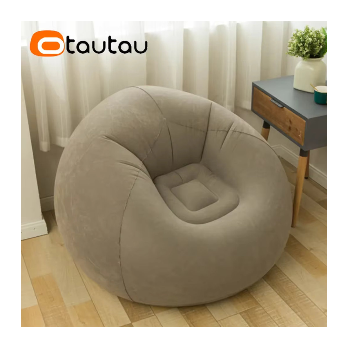 OTAUTAU Aufblasbares Sofa für Outdoor und Camping, Tragbare Klappcouch und Bequemer Lazy Pouf, Modell SF028 - Bild 2