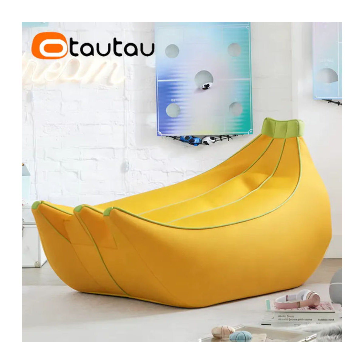 OTAUTAU Bean Bag Lounger Cover Banana Mesh Floating Pouf für den Pool SF629 - Bild 5