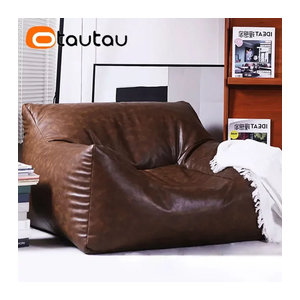 Otautau King Size Polsterhocker aus Kunstleder in Braun ohne Füllung