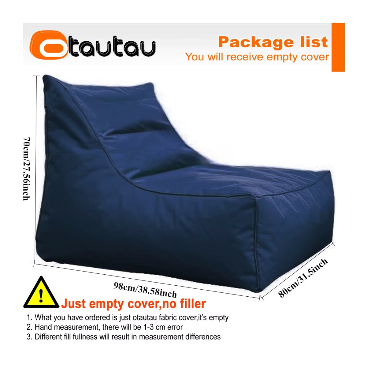 OTAUTAU Outdoor Sitzsack Abdeckung für Pool, Strand und Camping in Grün oder Blau - Bild 2
