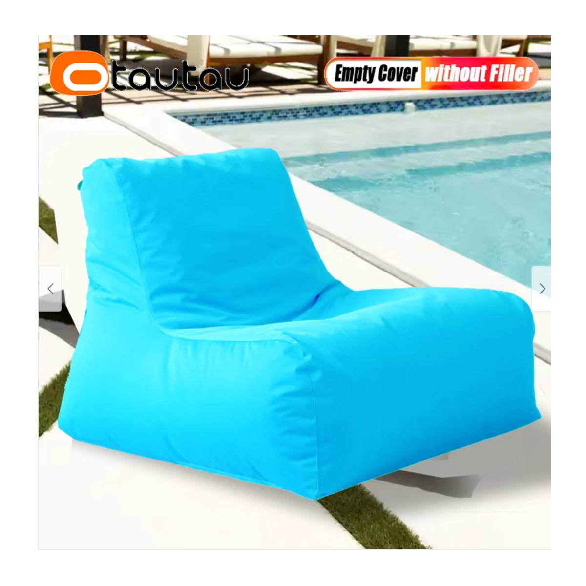 OTAUTAU Outdoor Sitzsack Abdeckung für Pool und Strand in S-carbon grey SF466 - Bild 2