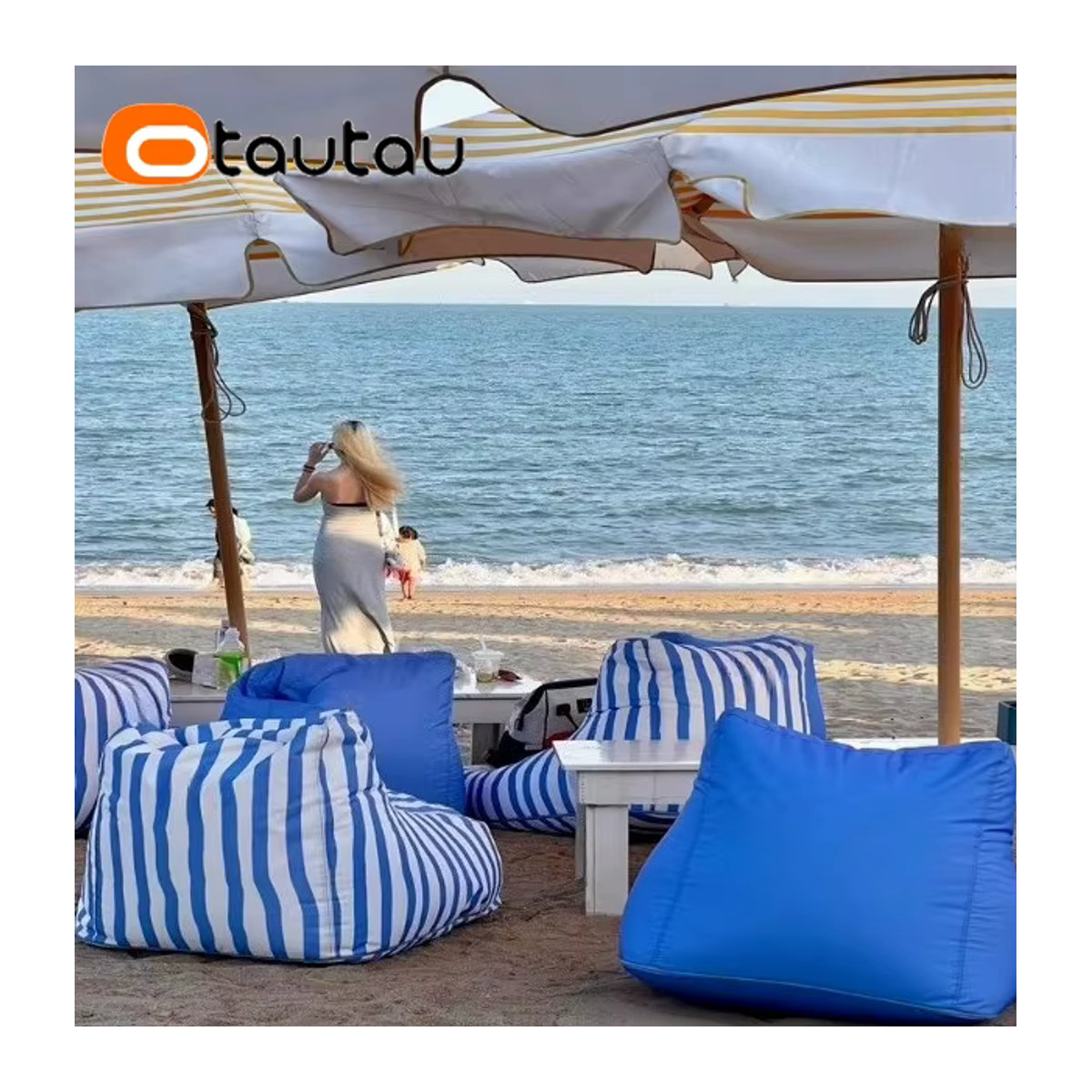 OTAUTAU Outdoor Sitzsack Abdeckung für Pool und Strand in S-carbon grey SF466 - Bild 3